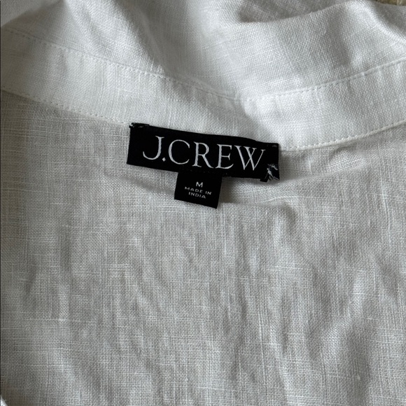 J. Crew White Linen Popover - Picture 5 of 7